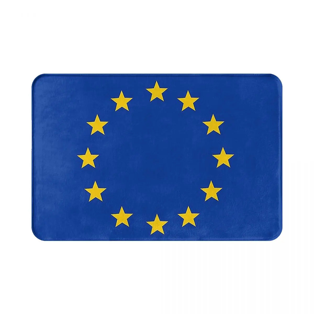 paillasson flanelle drapeau européen antidérapant absorbant moderne entrée cuisine baignoire bleu jaune étoiles
