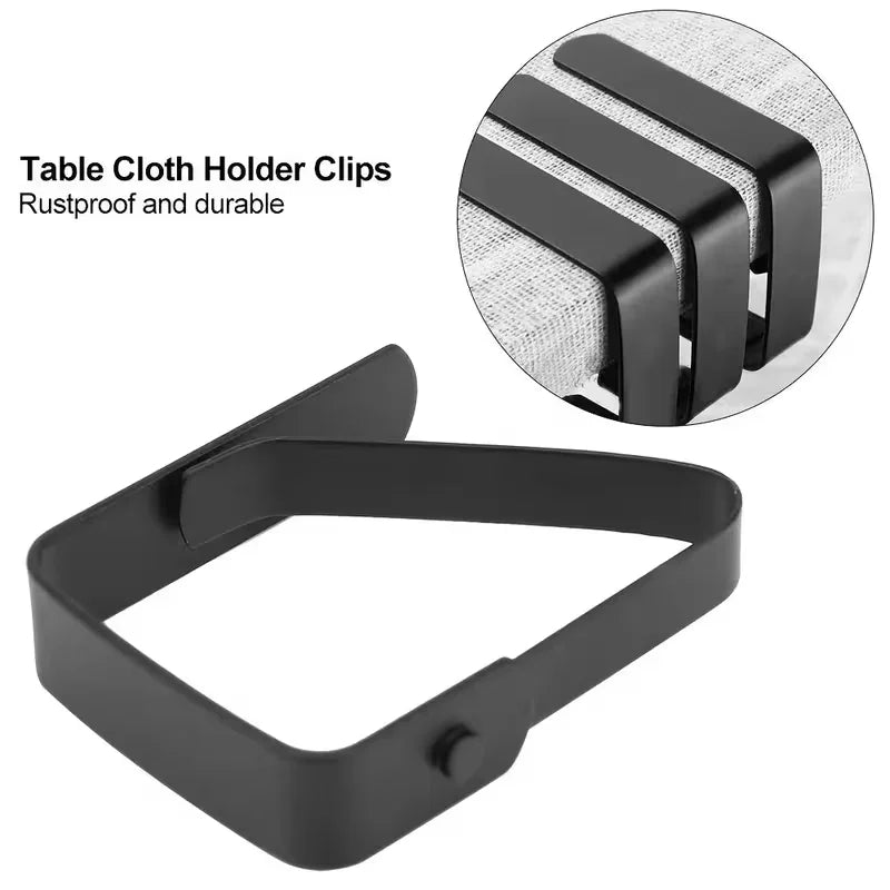 clips nappe adhésifs acier inoxydable moderne noir pièces fixations table événement