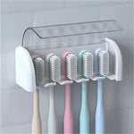 porte brosse dents adhésif moderne blanc rose gris bleu clair texture lisse pratique