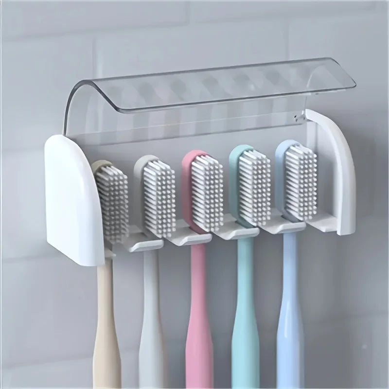 porte brosse dents adhésif moderne blanc rose gris bleu clair texture lisse pratique