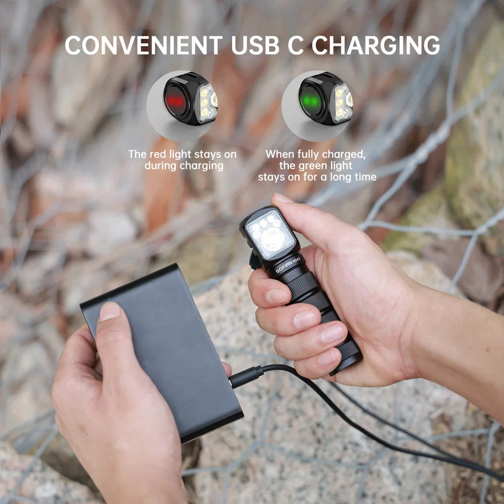 lampe frontale rechargeable led 20w 2100lm ip66 usb noir ceinture ajustable