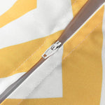 coussin extérieur imperméable jaune zigzag moderne amovible 45x45cm zip polyester