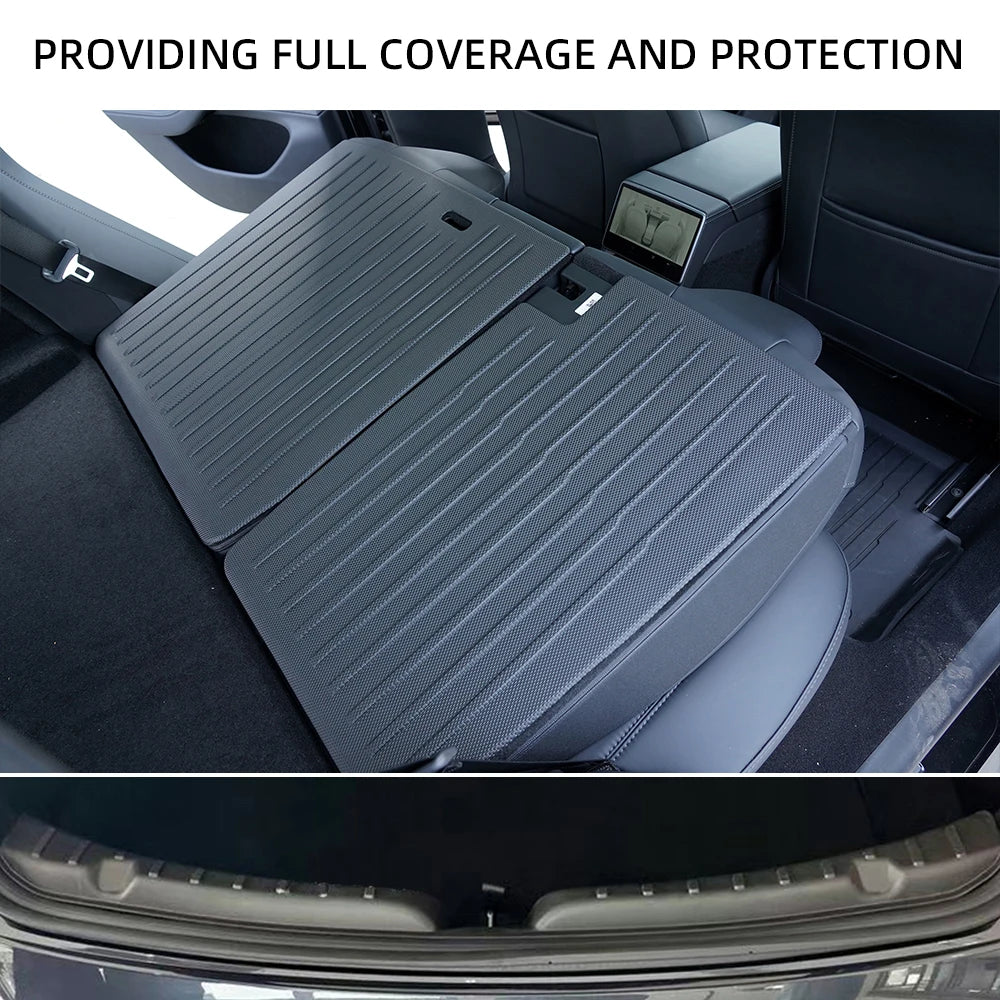 tapis sol voiture tesla model noir rayures horizontales moderne antidérapant imperméable
