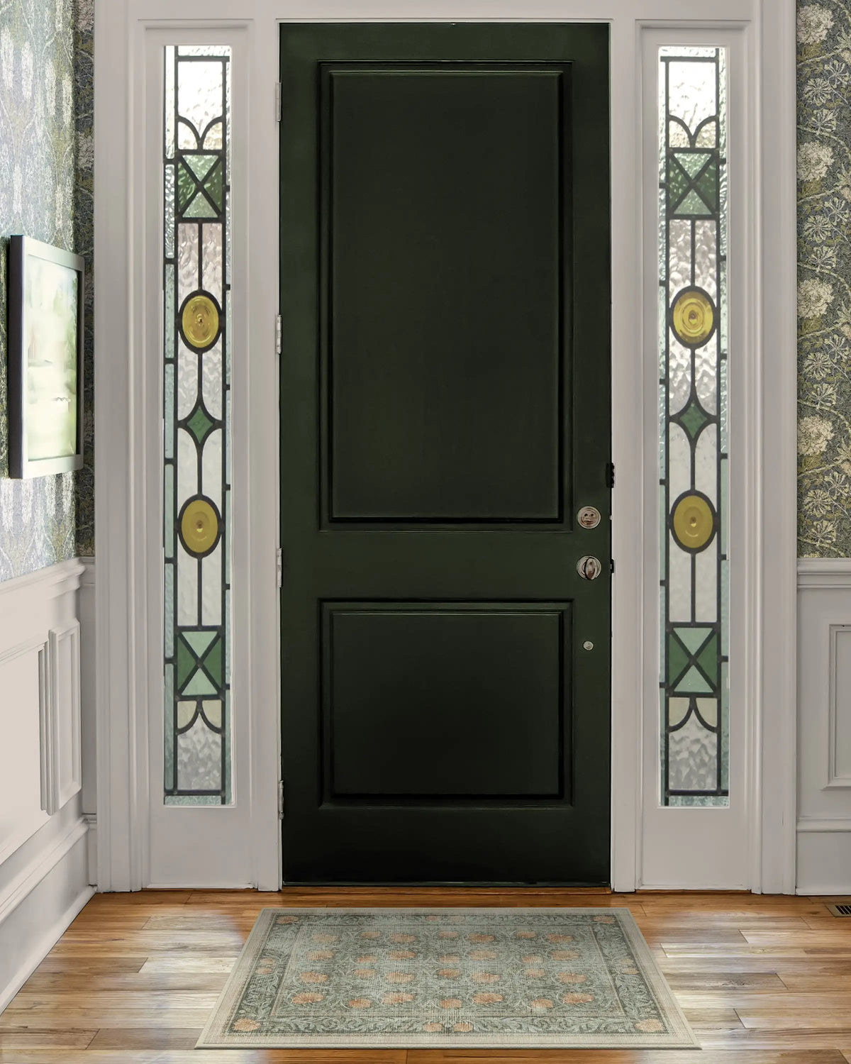 tapis floral classique vert clair tapisserie polyester 80x120 120x160 40x60