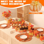 dessous plat citrouille orange automne halloween feuilles nervures réutilisable lavable transparent déco table