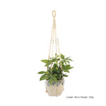 support plante suspendue macramé blanc artisanal anneaux métalliques pot inclusion 90cm 105cm 155cm