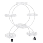 support fleurs roulettes robuste moderne noir blanc pot fleuri plante verte ajouré minimaliste