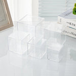 boîtes bijoux transparentes modernes boîtes rangement acrylique conteneurs stockage sans motif sacs bonbons