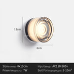 appliques murales modernes transparentes ambre gris clair texturées minimaliste fixées mur flux lumineux led