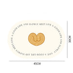 tapis table moderne beige muffins illustration vivre bien 45cm 30cm minimaliste textes