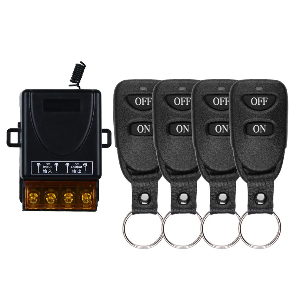 relais électrique 433mhz 12v 24v 36v 48v 30a télécommande sans fil boutons on off