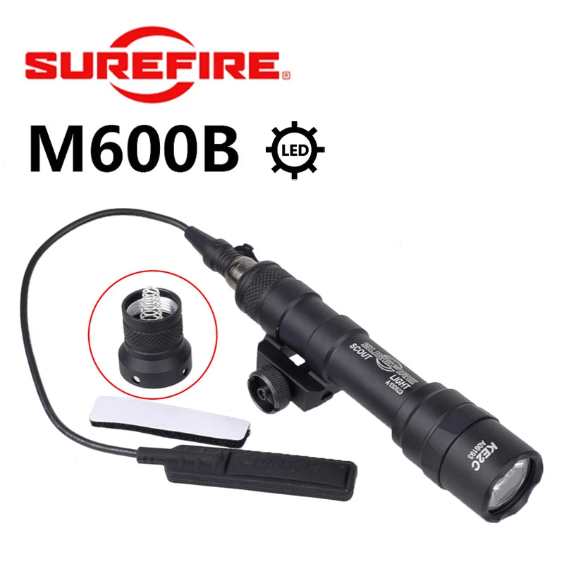 lampe torche tactique rail 20mm clips noir gris moderne fonctionnelle batterie