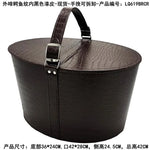 boîte maquillage simili cuir rouge marron noir bleu classique poignée portable organisateur utilitaire