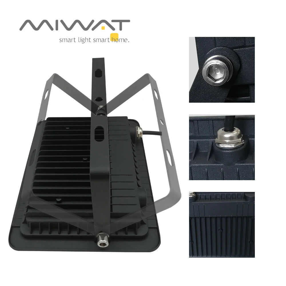 projecteur led moderne extérieur noir mat 110v 220v 10w 20w 30w 50w 100w certifié