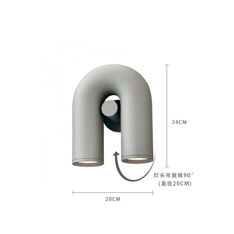 applique murale led moderne blanc noir marron rond minimaliste fixée mur 4000k 6000k 3000k