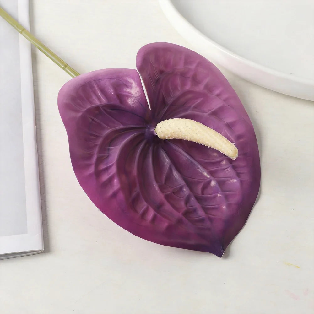 fleurs artificielles hortensia branches réalistes mariage anniversaire intérieur blanc vert violet rouge rose