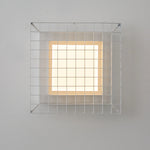 lampe murale moderne blanche grille métal éclairage quotidien cuisine salle bain