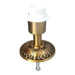 base lampe table blanc doré finition brillante classique vis fixation métal e27