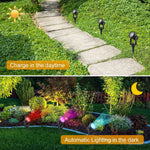 projecteur solaire led changeante ip65 étanche moderne noir matextérieur jardin fixepiquet