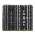 couverture pique nique tigre moderne motif monstera coton gris orange noir vert