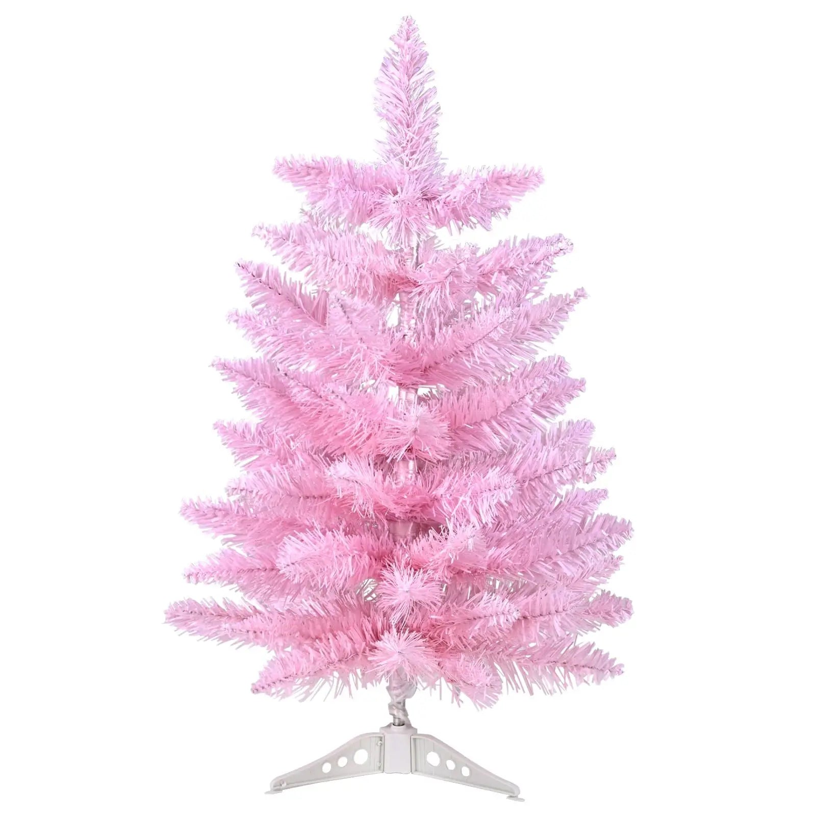 Détail de l'arbre de Noël rose rouge pour décoration intérieure