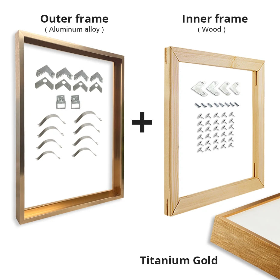 Comparaison des tailles de cadres photo disponibles chez Ombre Interieur