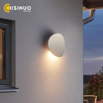 lampe murale moderne led blanc acier aluminium éclairage extérieur ip65 fixations garage porte