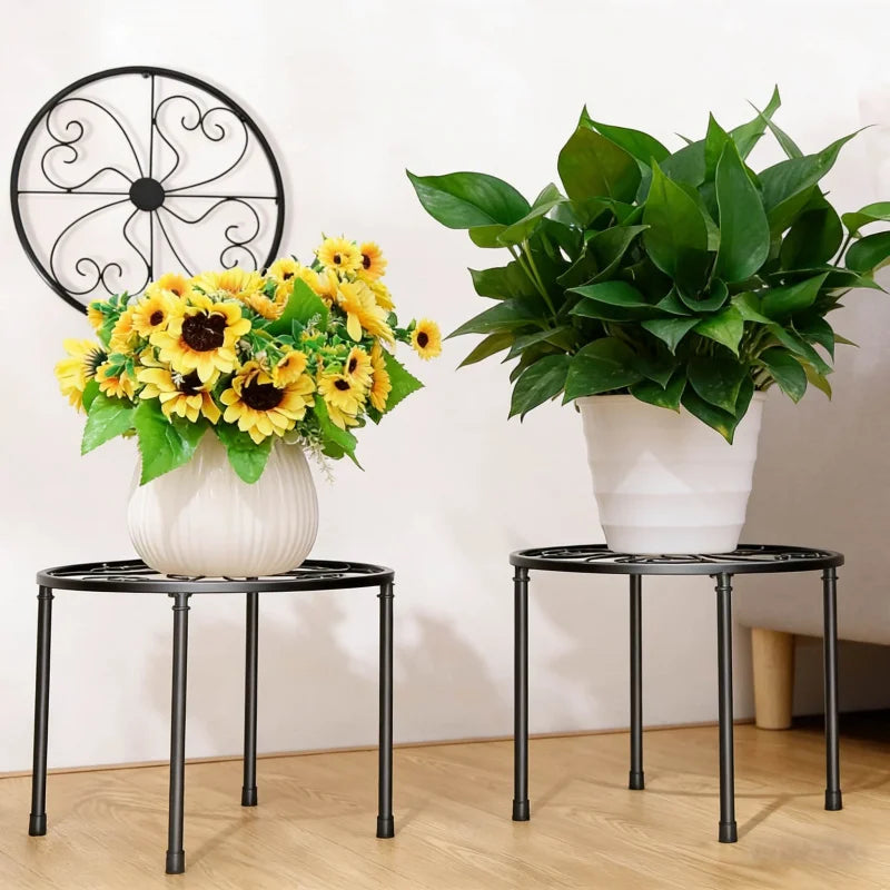 support plante métal noir floral moderne décoration murale sans fixation plantes