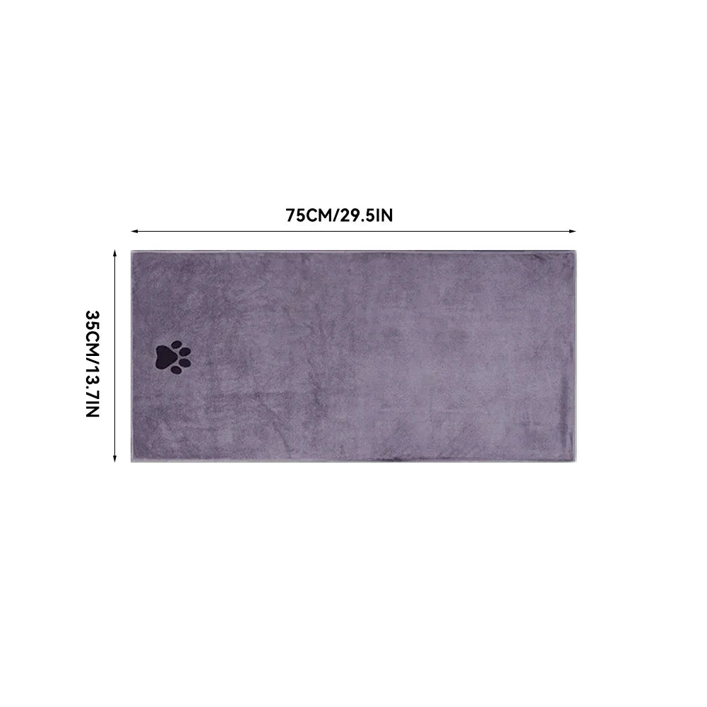 serviette bain animaux patte noire gris rose marron douce moderne absorbante 75cm 100cm