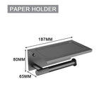 ensemble accessoires salle bain noir mat porte serviettes mural moderne métal brossé