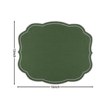 serviette table coton brodée bordure ondulée moderne décoration banquet mariage