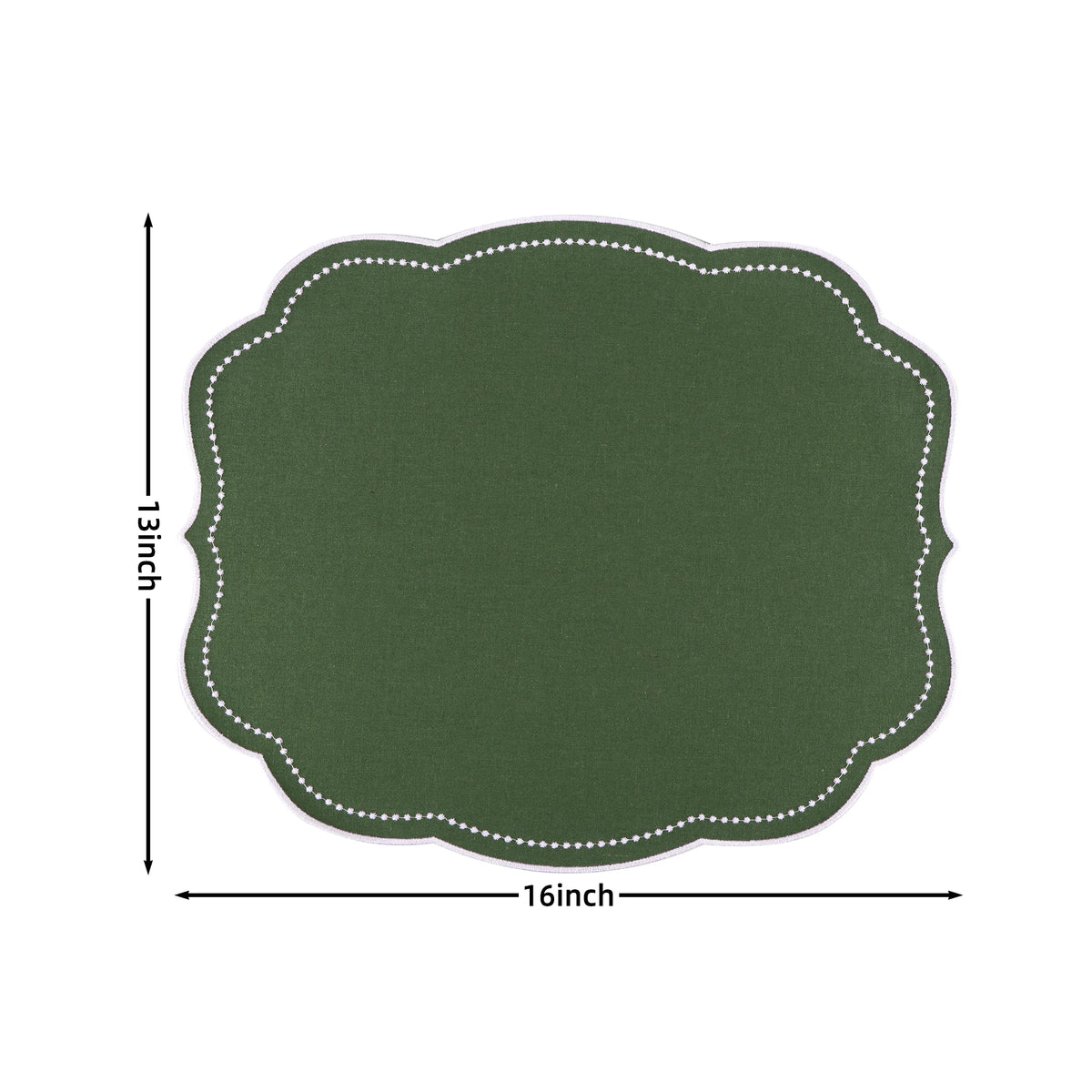 serviette table coton brodée bordure ondulée moderne décoration banquet mariage