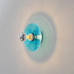 lampes murales modernes verre ondulé orange bleu turquoise blanc minimaliste chambre entrée