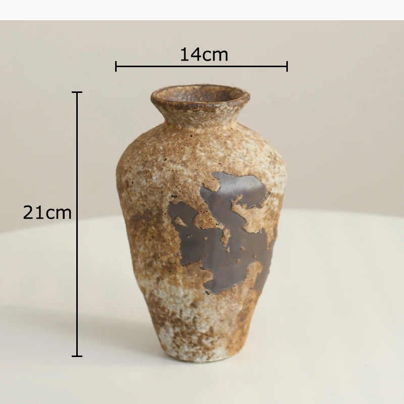 vase céramique rustique zen minimaliste beige marron blanc cassé orange naturellements
