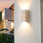 lampe murale moderne pierre naturelle beige clair intérieur éclairage led non résistant l'eau autonomie