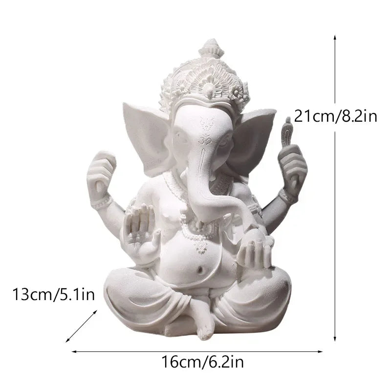 statues religieuses hindoues blanc texture granulée détails sculptés classique feng shui décoration intérieure