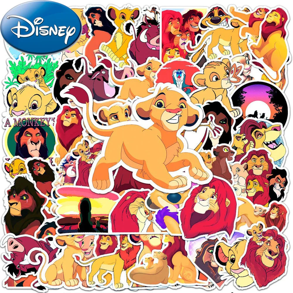 stickers disney roi lion multicolores personnages simba adhésifs scrapbooking skateboard téléphone