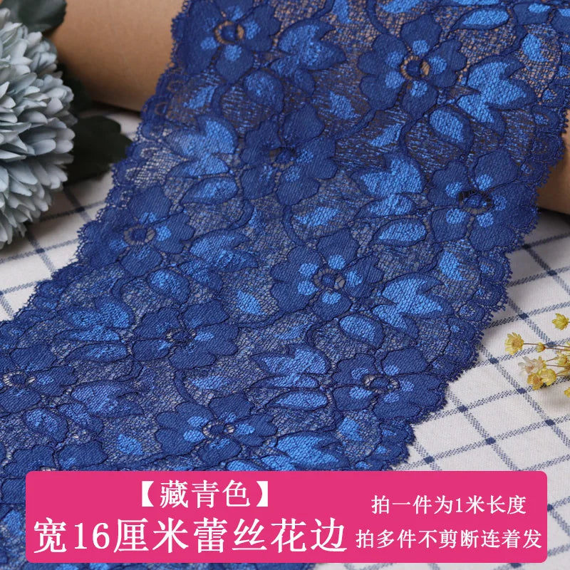 ruban élastique dentelle large 16cm serviettes classiques couleurs variées usage partie decoration