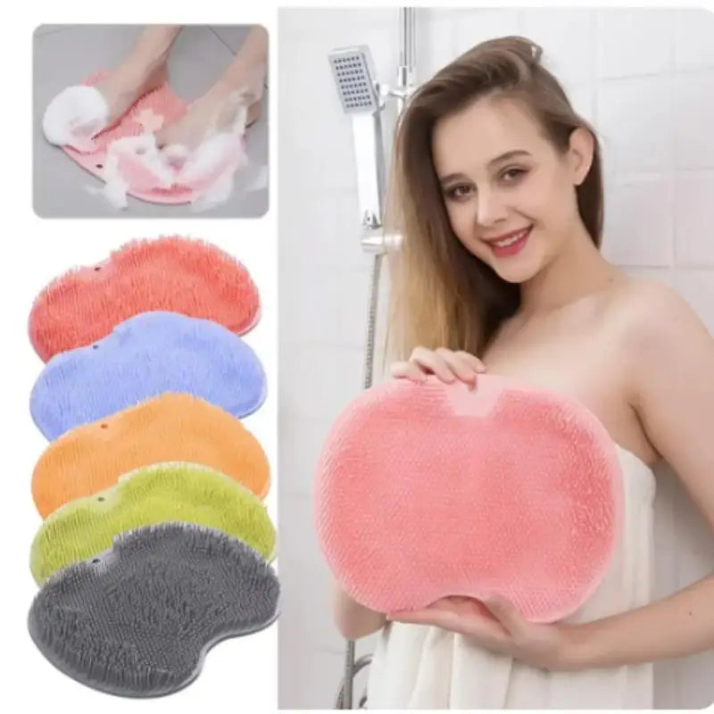 tapis bain brosse corps pieds rose bleu vert gris moderne minimaliste