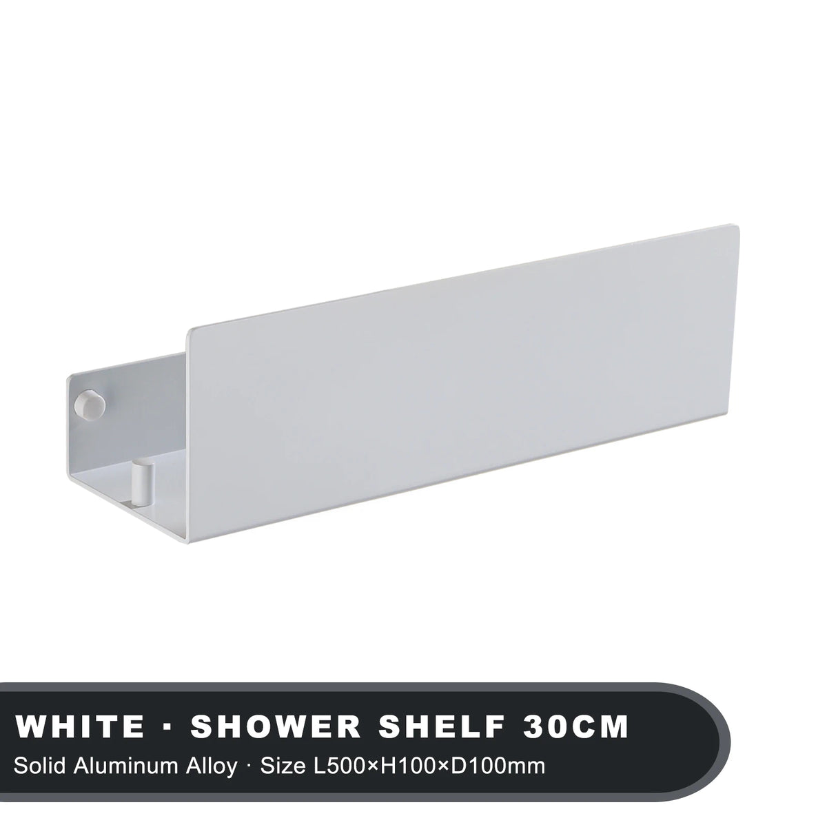 étagère murale blanche aluminium laquée moderne vis fixations 30 40 50 cm