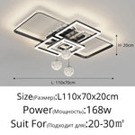 plafonnier moderne luminaire suspendu blanc noir doré cristaux géométrique contemporain