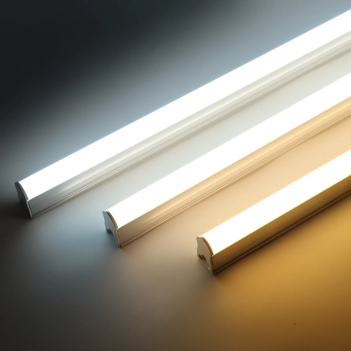 tube led blanc 50cm aluminium t5 éclairage intérieur moderne clips fixations
