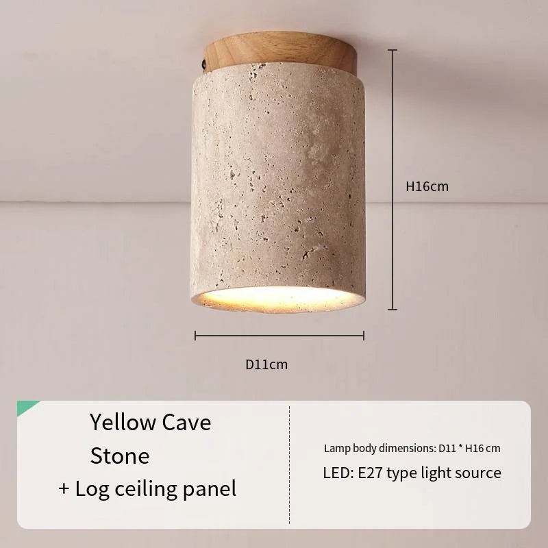 lampe bois marbre éclairage quotidien moderne rustique beige brun foncé pierre naturelle opacité e27