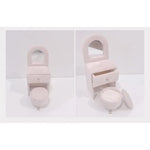 coffret bijoux velours rose miroir intégré tabouret amovible armoire tiroirs modernes élégants rangement