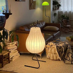 lampe sol moderne blanc toucher on off rayures noires intérieur chambre coucher led