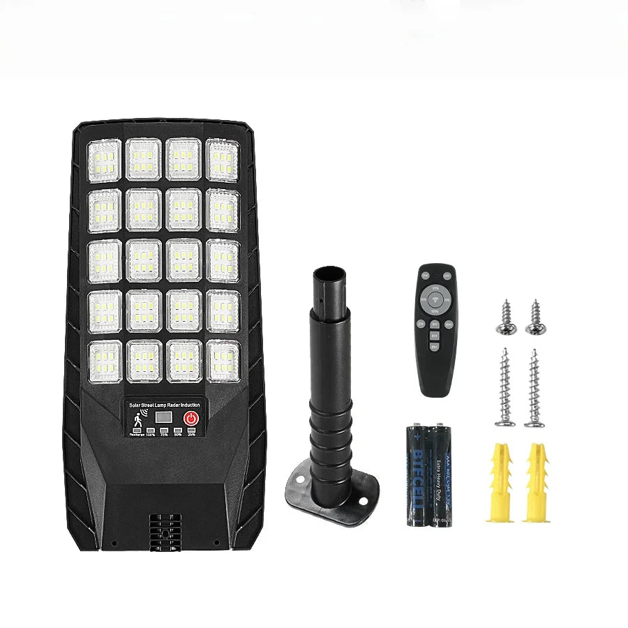 lampe solaire moderne détecteur mouvement 2000w ip67 étanche noir abs ledextérieur