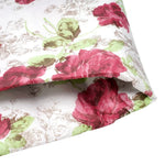 nappe table fleurs classique or blanc rouge verte imperméable pvc dorés 152cm 180cm