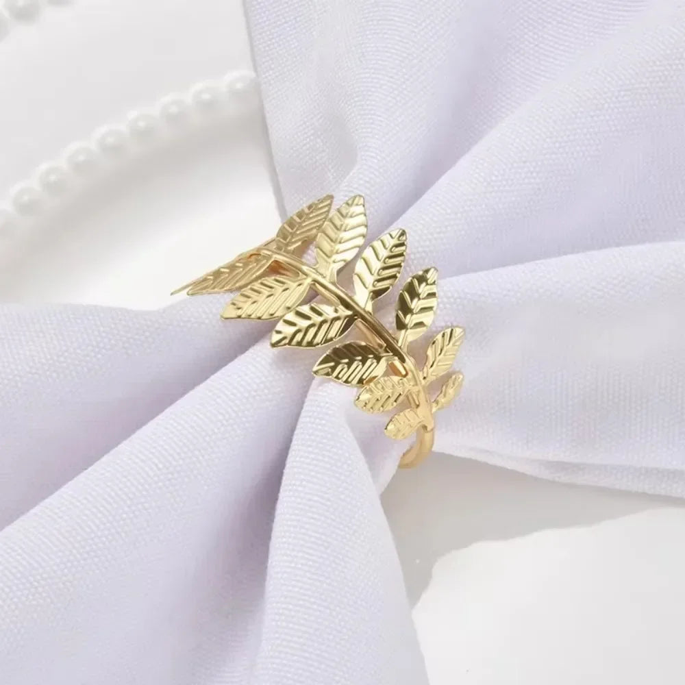 Rond de serviette mariage doré