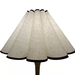 Abat-jour pétale tissu beige 40 cm lampe de chevet