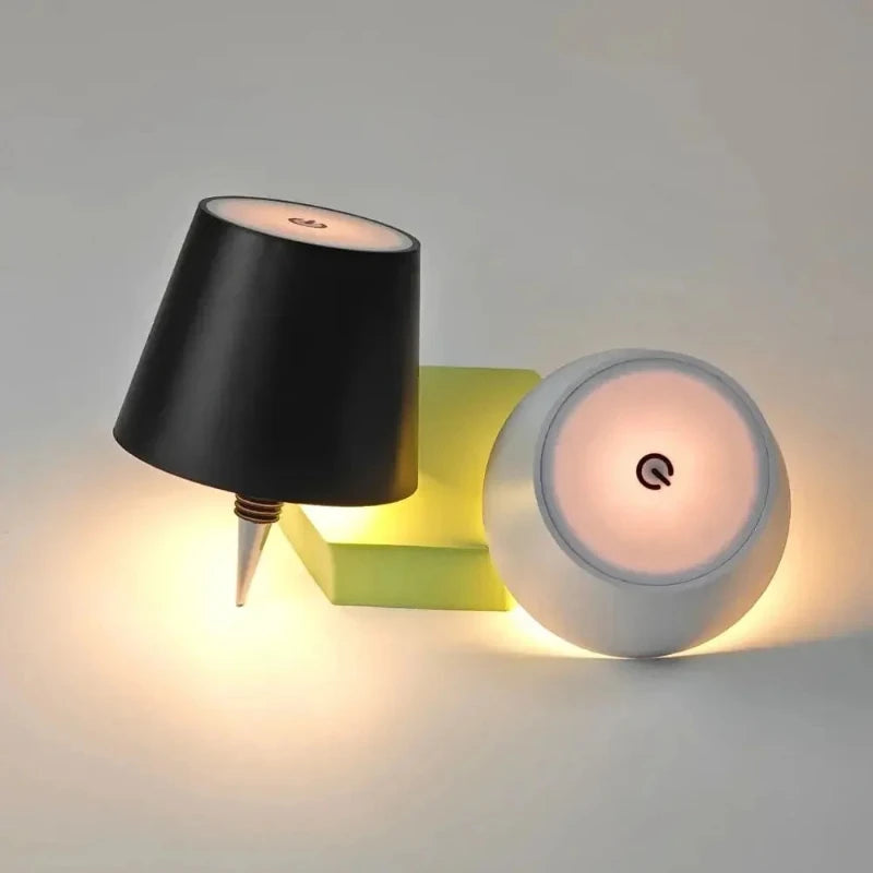 lampe table tactile noir charge usb couleurs gradation continue moderne abs